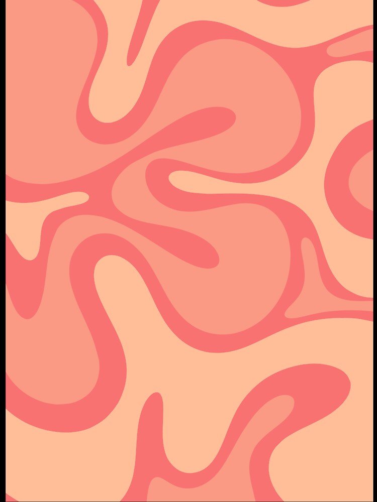 Pink and Peach Smooth Contours Retro Contemporary Pastel Abstract Pattern by kierkegaard