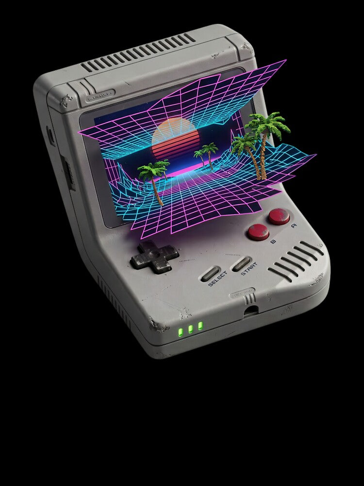 Retro Arcade Synthwave Game Boy 3D Pop Out by Utopian-Magic