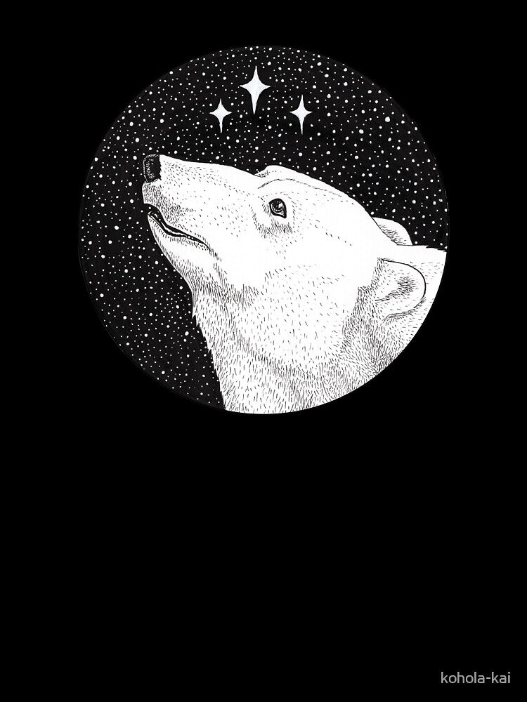 Polar Bear Night Sky by kohola-kai