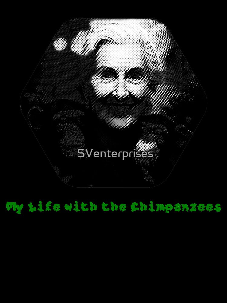 Jane Goodall and the Chimpanzees – Nature Conservation Portrait Art by SVenterprises