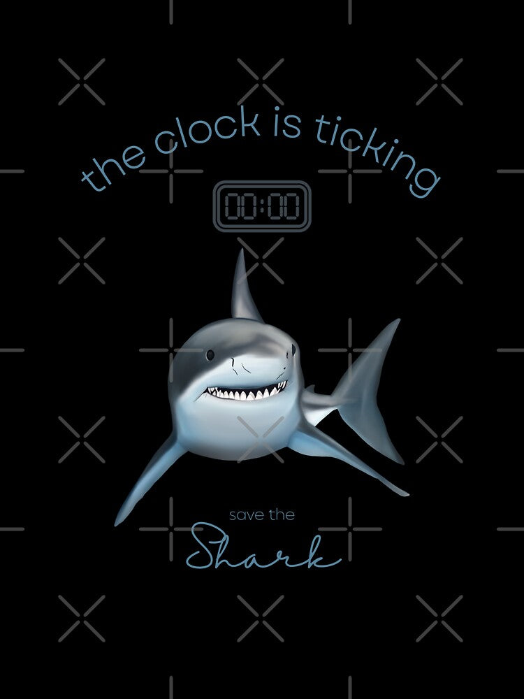 Protect The Shark Save the Shark The Clock is Ticking Throw Pillow by MagicWolfStar