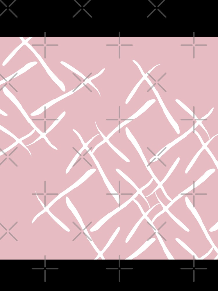White cross marks on rose background by flamendes