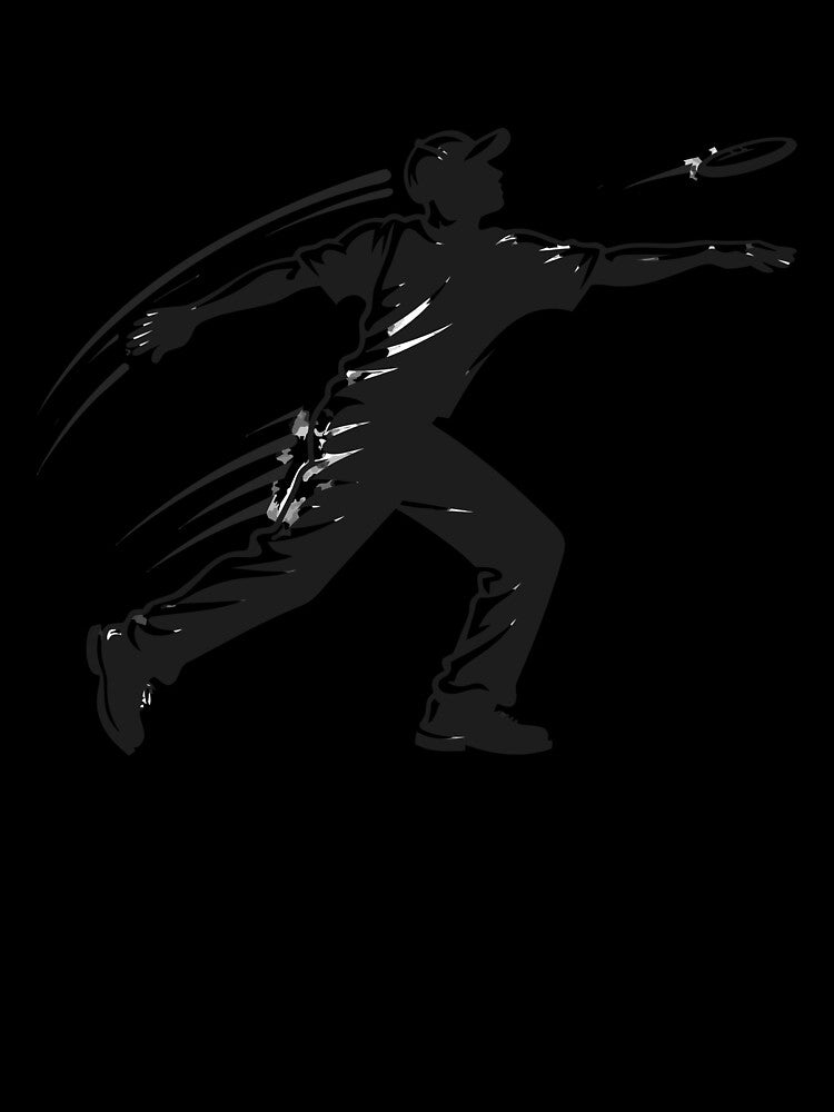 Disc Golf Forehand Flick Sidearm Throw Silhouette Sticker by CutRootCo