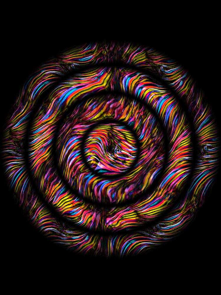 red blue and gold concentric zigzag wave patterns by mister-john