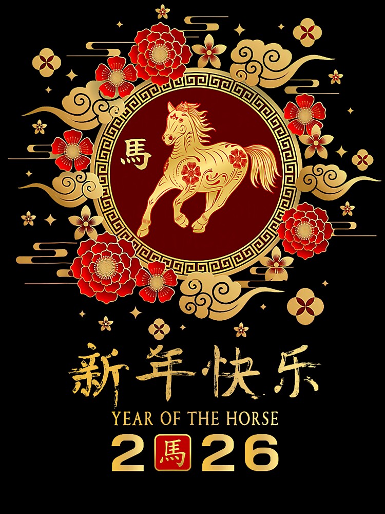Happy Chinese Lunar New Year – Year of The Horse 2026 by Michasstuckey