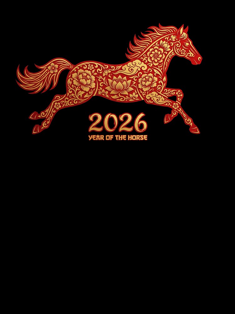 Year of the Horse 2026 - Chinese New Year Zodiac by WojcikDesigners