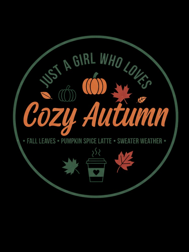 Minimalist Just a Girl Who Loves Fall Typography - Clean Autumn Graphic by Wear Sculpt