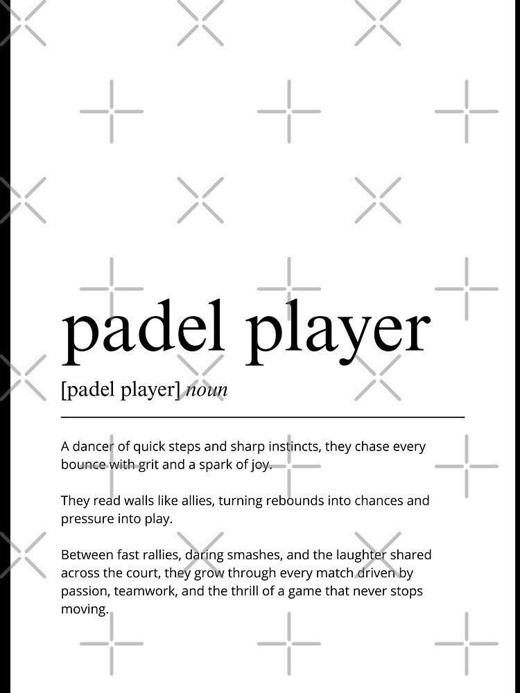 Padel Player Definition Print | Minimalist Sports Wall Art | Padel Gift for Fan | Typography Poster by shopcanva