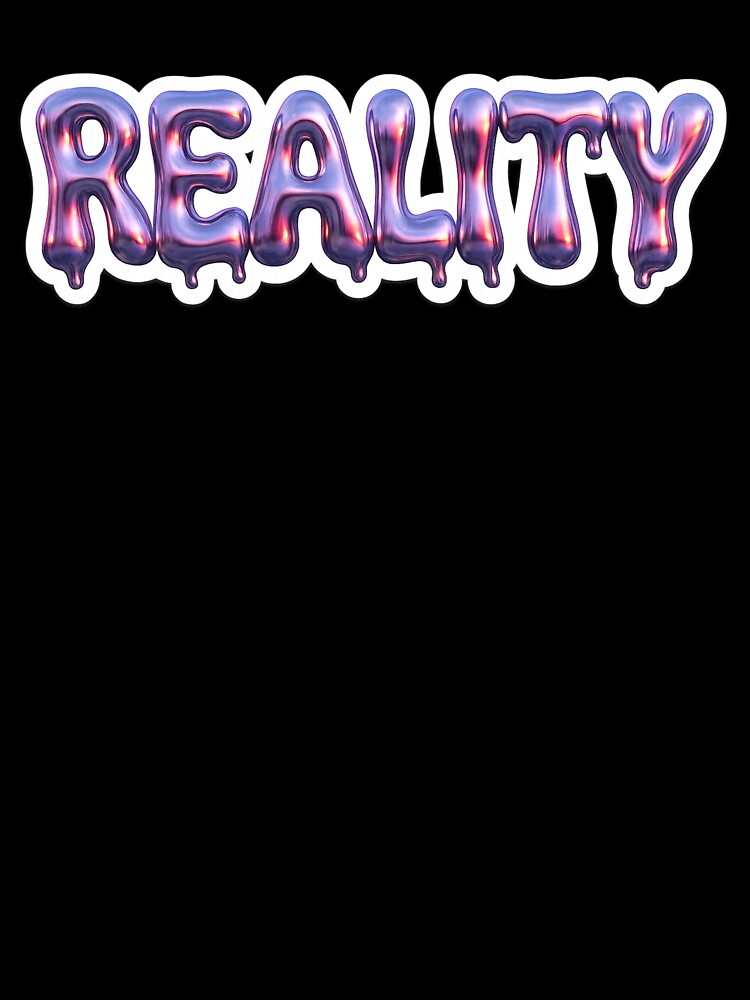 Liquid Metal "Reality" Y2K Chrome Dripping Text by RiotKida