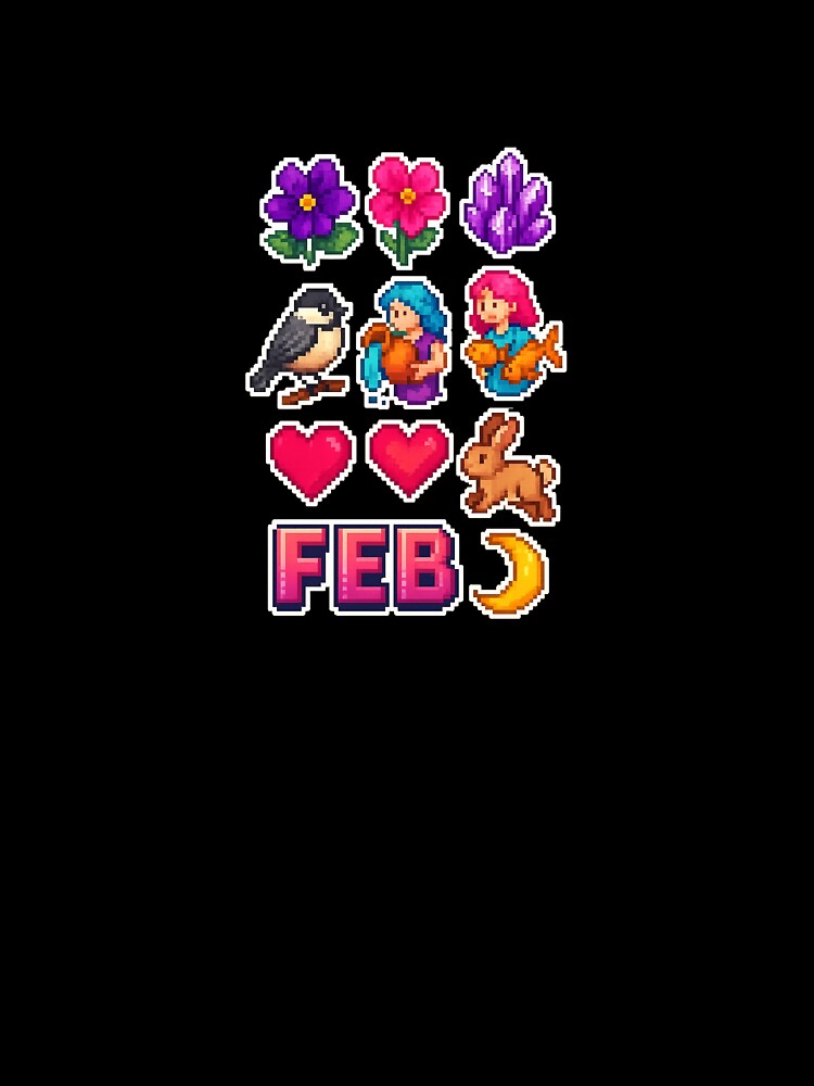 Retro Pixel February Sticker Set by BrushAndBreathe