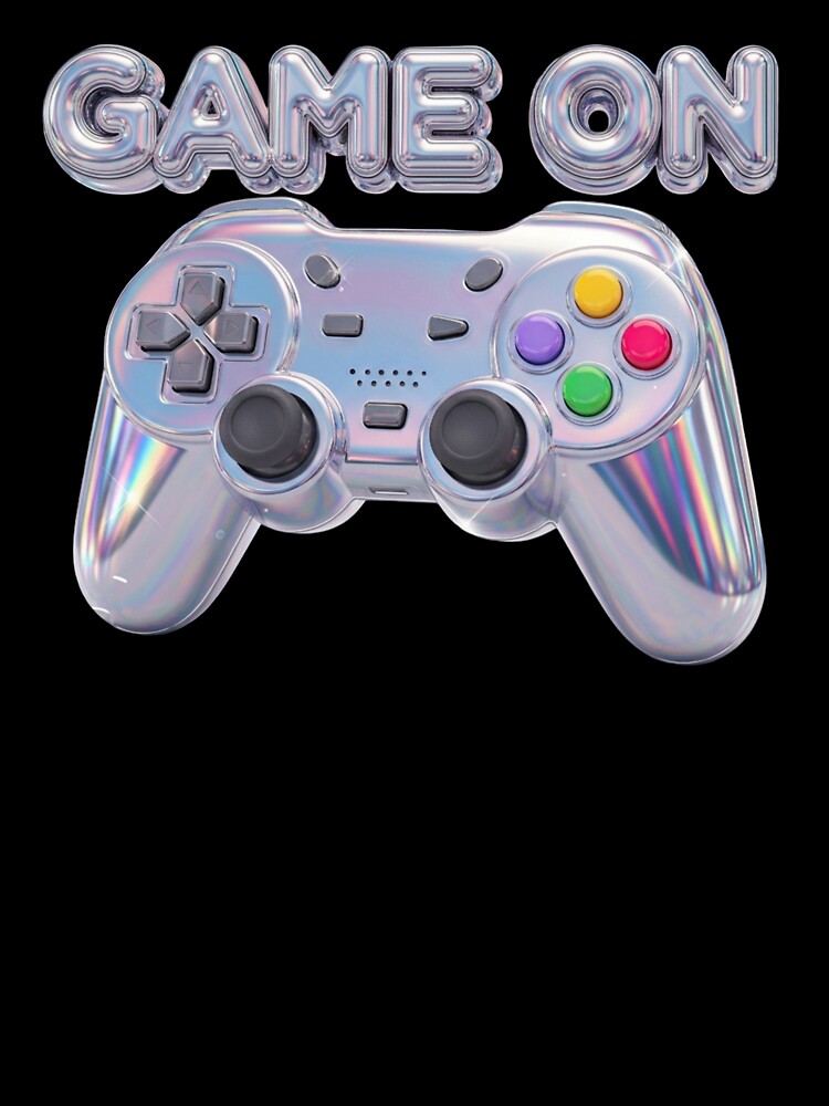 Game On Holographic Chrome Controller Aesthetic by Dzblack