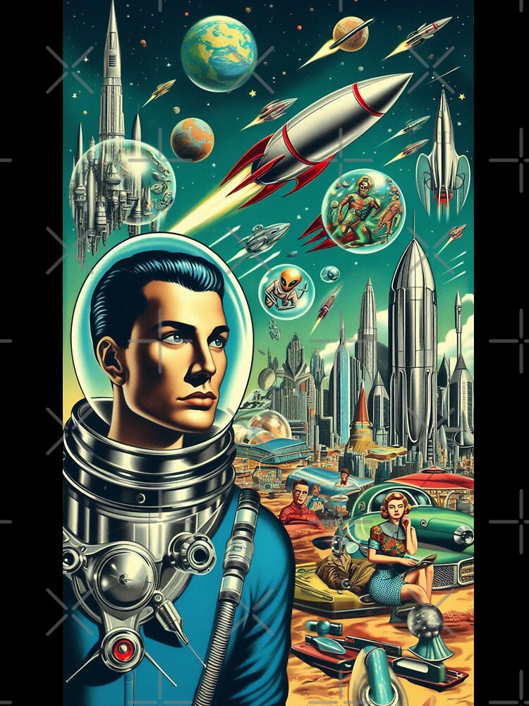 vintage sci fi artwork by Dominika Farkašová