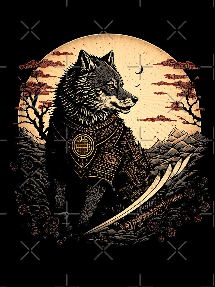 Timber wolf - Retro Japanese by Odd World