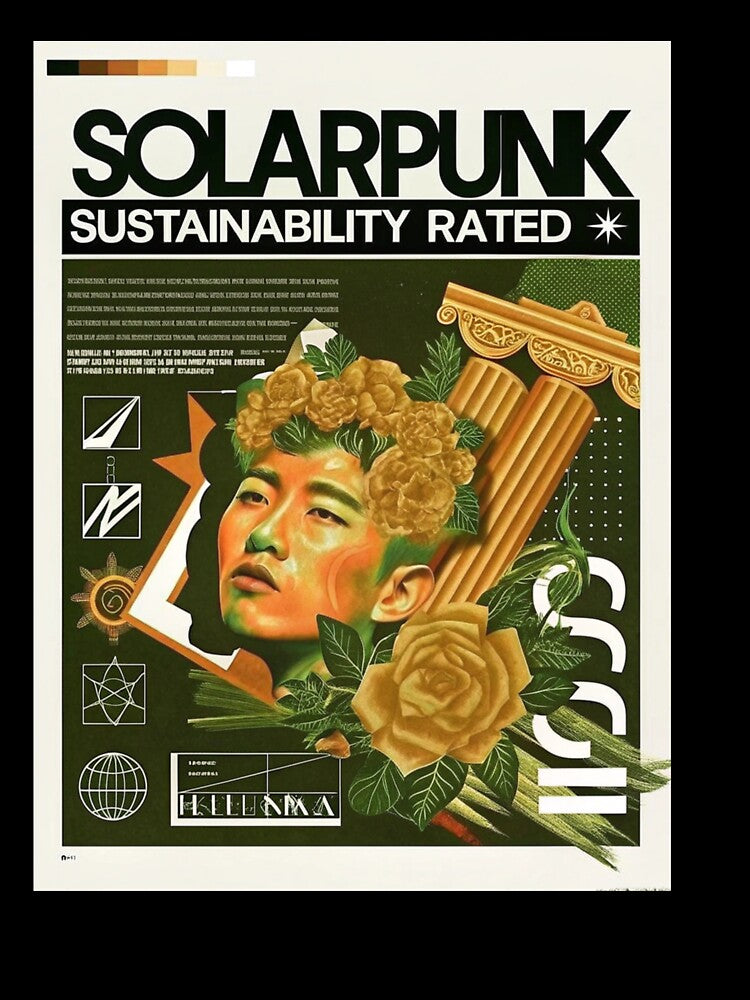 Solarpunk Poster Sustainability by Raw-Ink