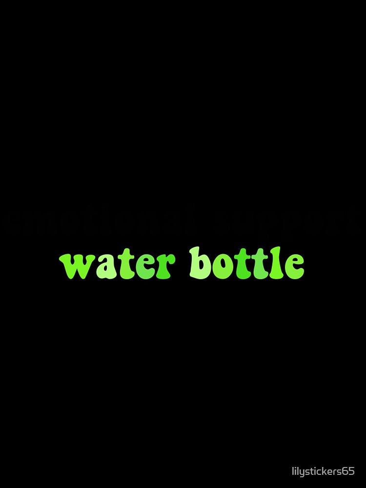 multicolor emotional support water bottle (green) by lilystickers65