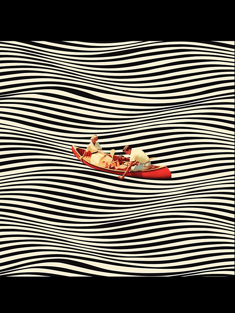 Surreal Boat Ride Abstract Optical Illusion Art by pmthjvoo74