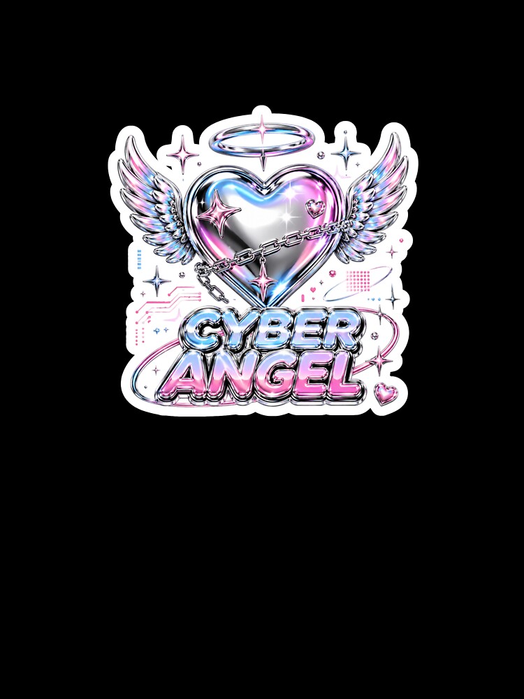 Cyber Angel Metallic Heart Y2K by NeoSakura