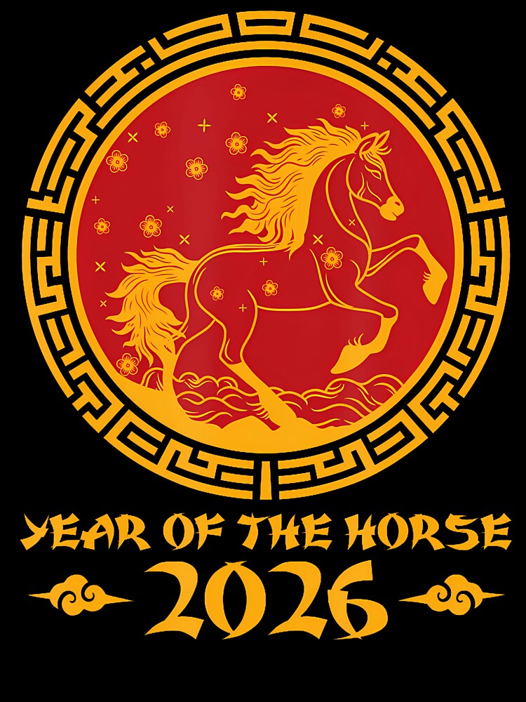 Chinese New Year Of The Horse 2026 Lunar Zodiac by DanielleTonia
