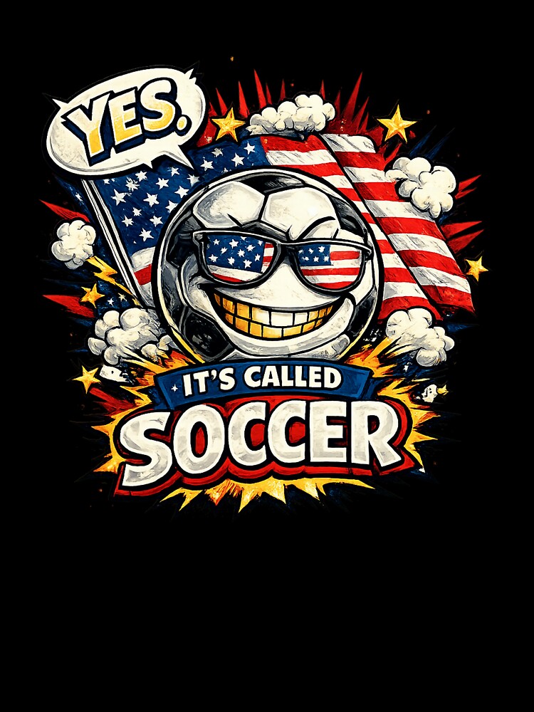 Yes, It’s Called Soccer | Funny USA Soccer Fan Comic Design by JerryBahama