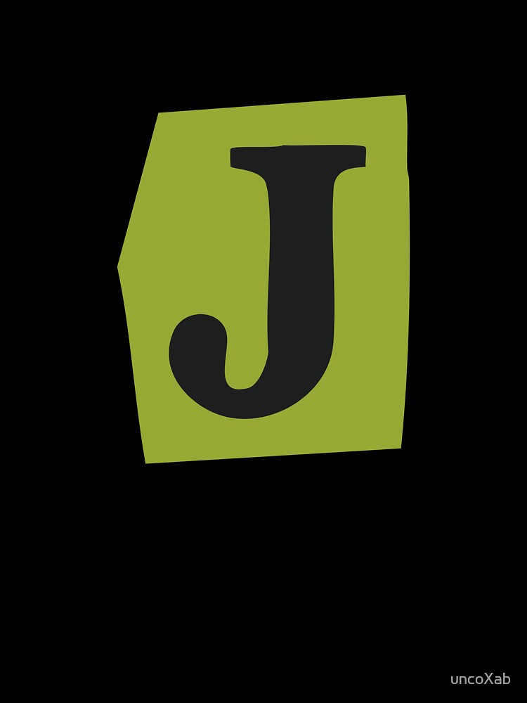 Letter J - Colorful Cutout Paper Collage Alphabet Initial by uncoXab