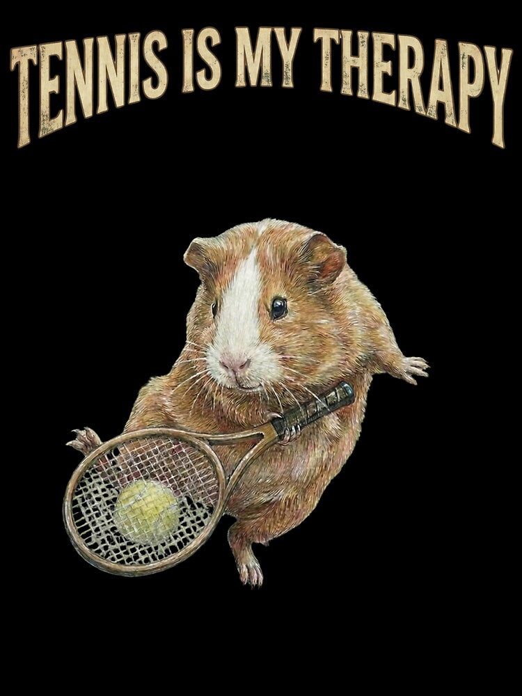 Tennis Is My Therapy - Funny Hamster Tweener Shot by JaylArtStore