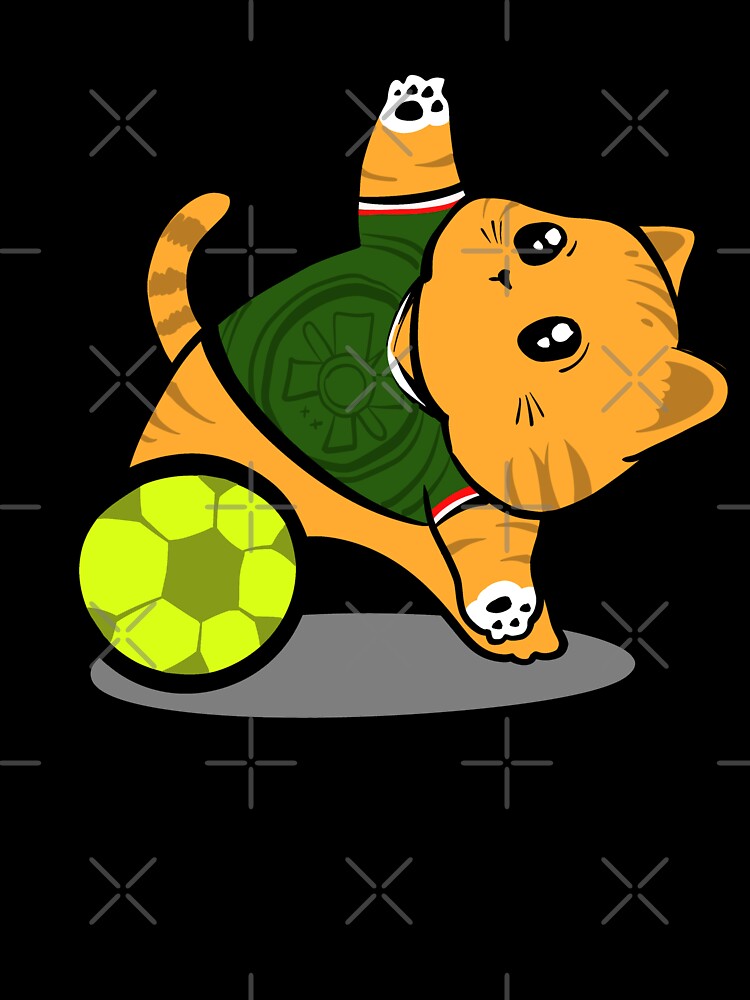 Cute Kitten Illustration With México Word cup football costume by arivirus