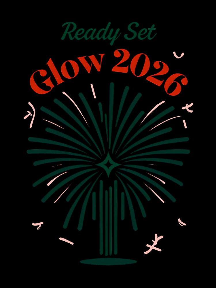 Glow 2026 – Minimalist New Year Aesthetic Quote by GoxyVision