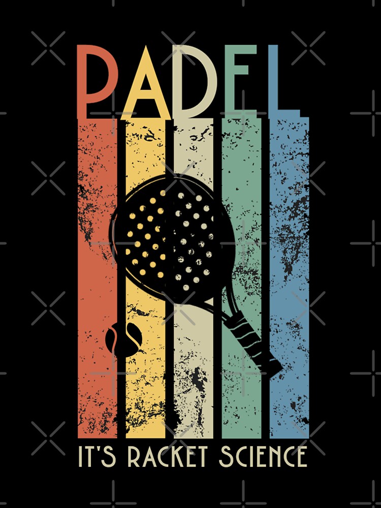 Padel is racket science retro color by portrait4you