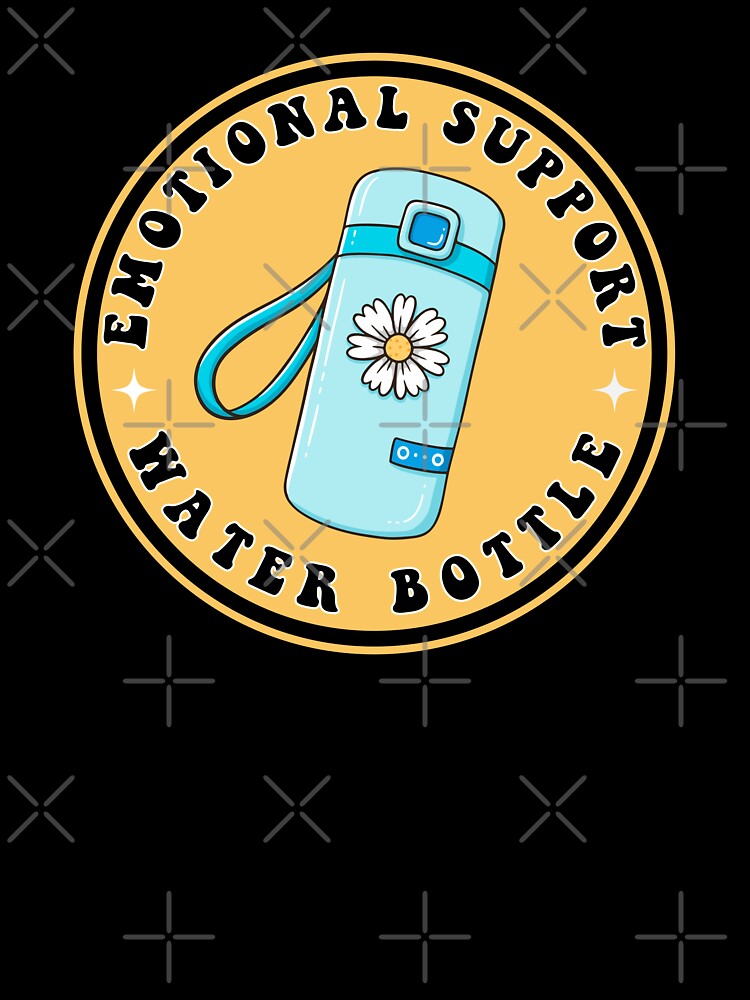 emotional support water bottle - Blue and Yellow by Ashi17