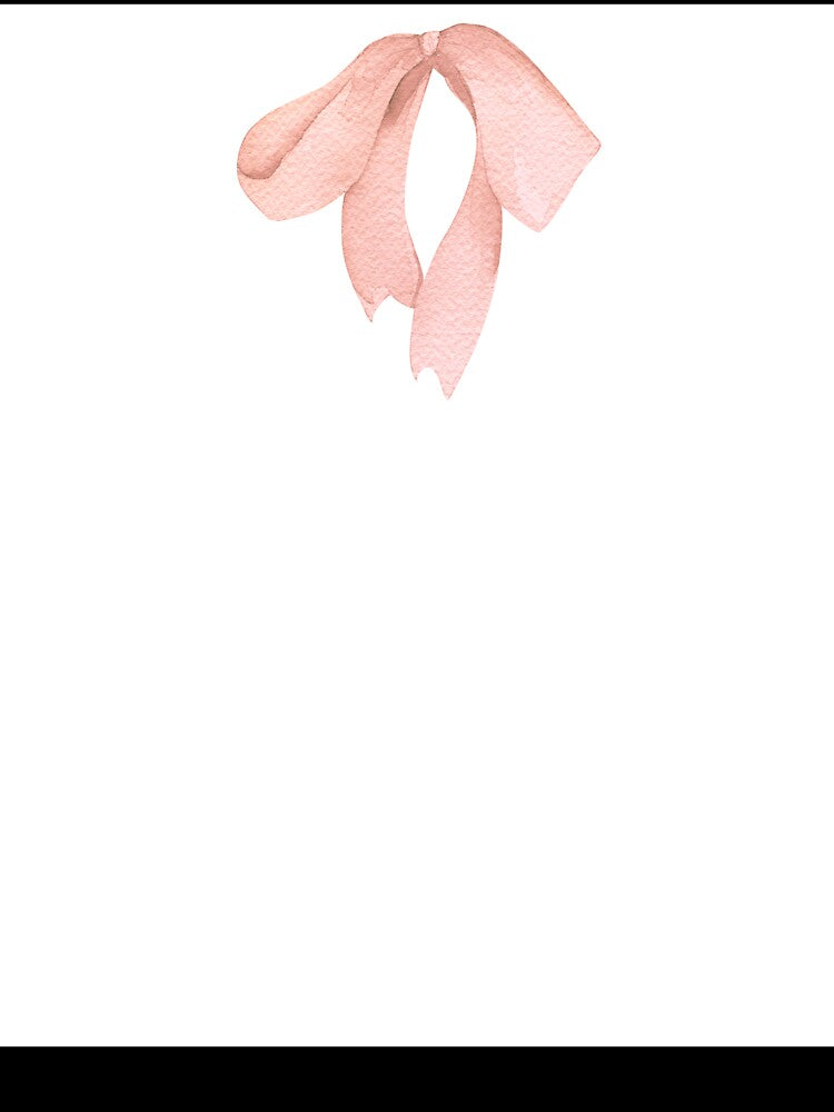 Pink Bow Minimalist Poster – Coquette Aesthetic by Levision