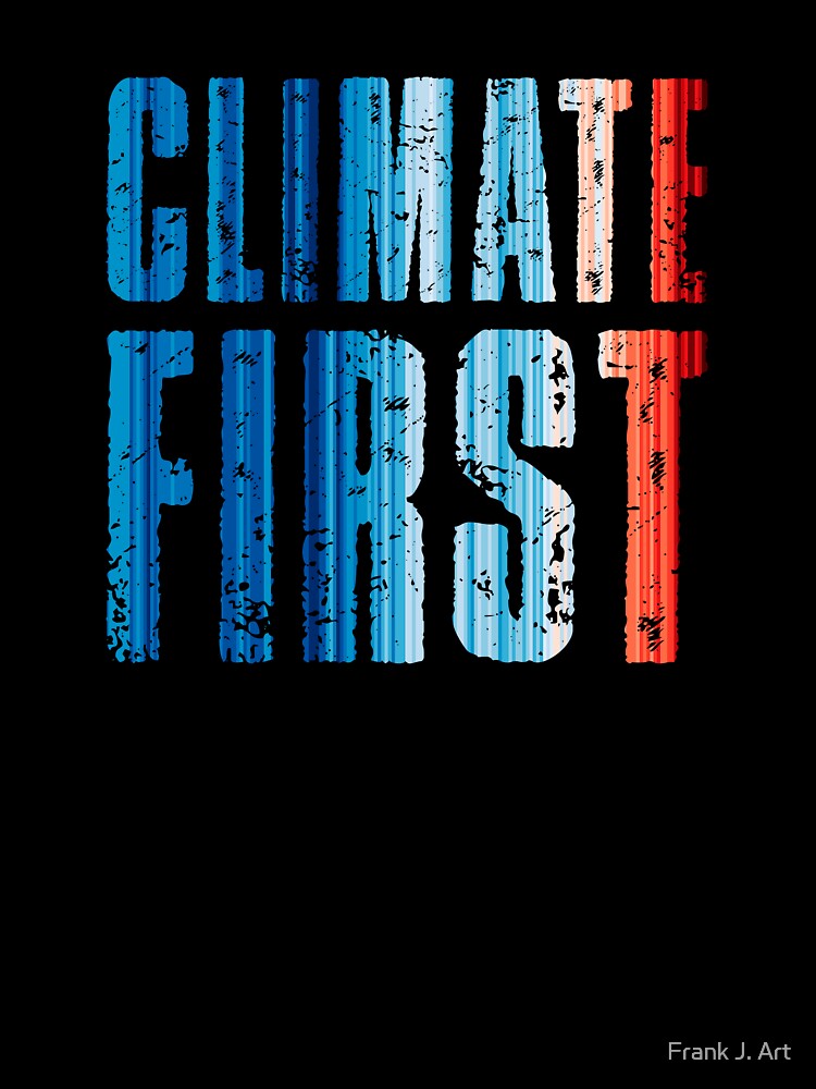 Climate Change Stripes - Climate First by Frank J. Art