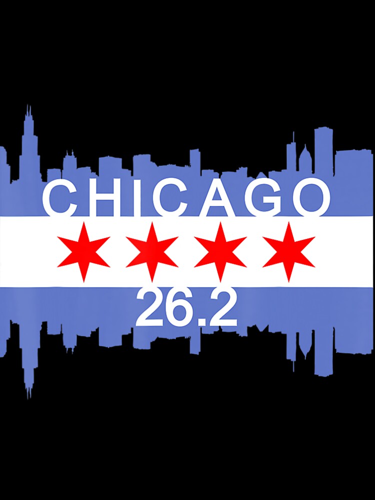 26.2 Mile Marathon Runner Chicago Flag Running by LohaetaGyaseas