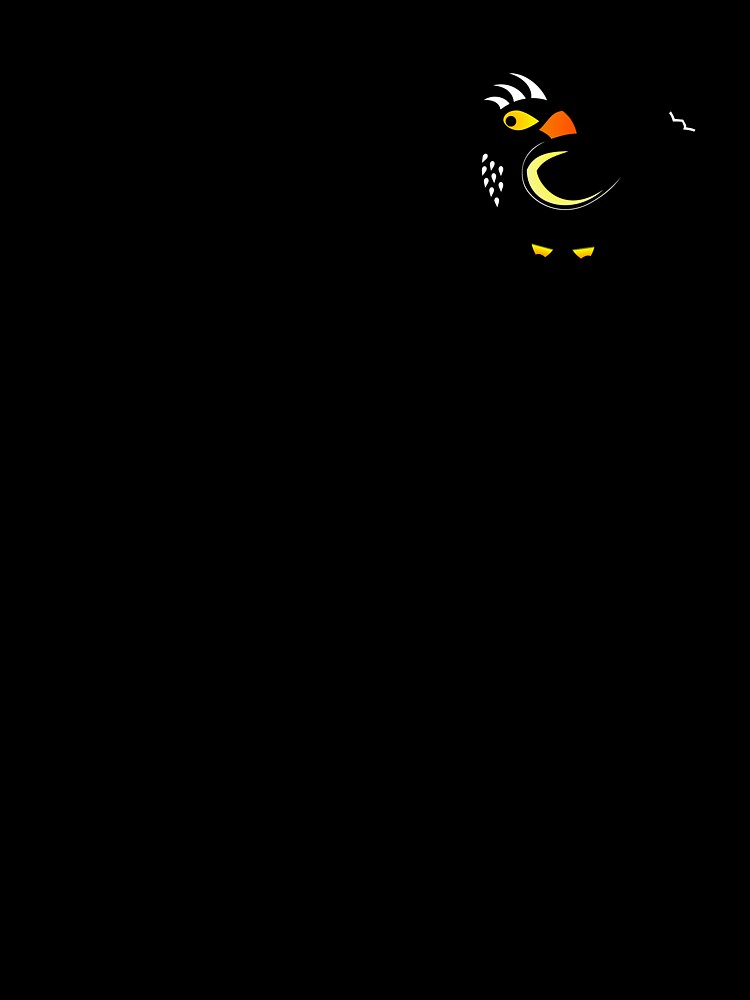 ‘Akohekohe - Hawaiian crested honeycreeper by fishbirdstudios