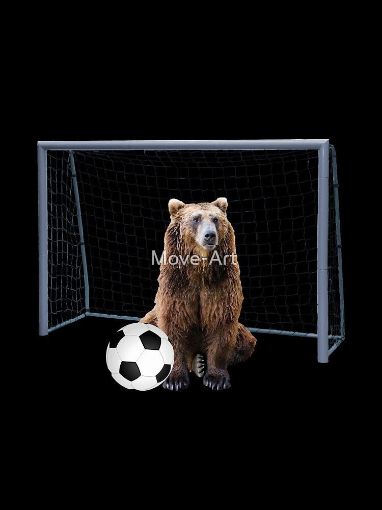 Brown Bear - Football soccer goal by Move-Art