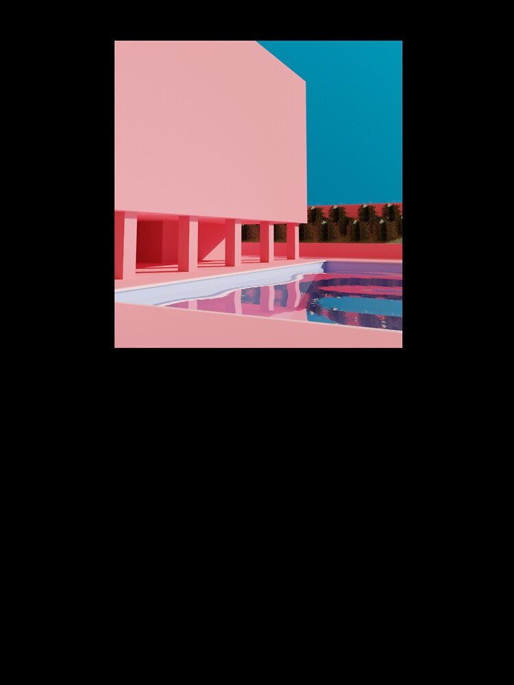 Pink fever dream liminal space poster by RedFootedBooby