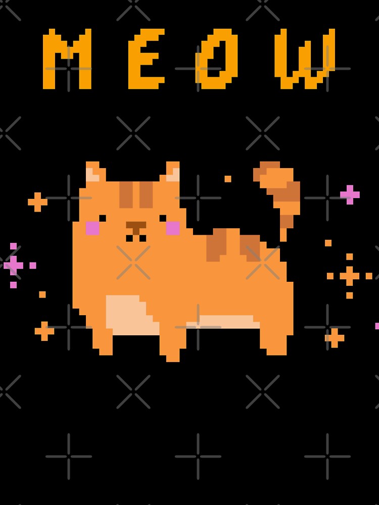 Retro 8-bit Cat by up4tee