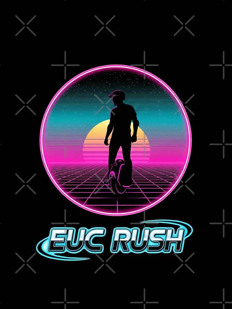 EUC Rush | Neon Grid Sunset Electric Unicycle by Pelagic-Studio
