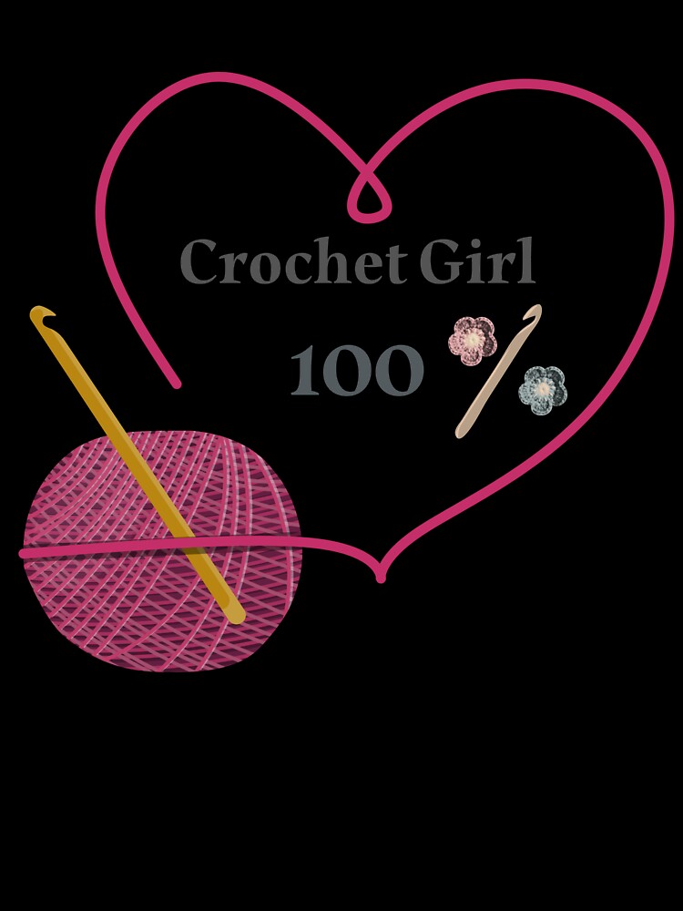 Crochet Girl 100% Cute Yarn Heart Design by DIA PRODUCTIONS