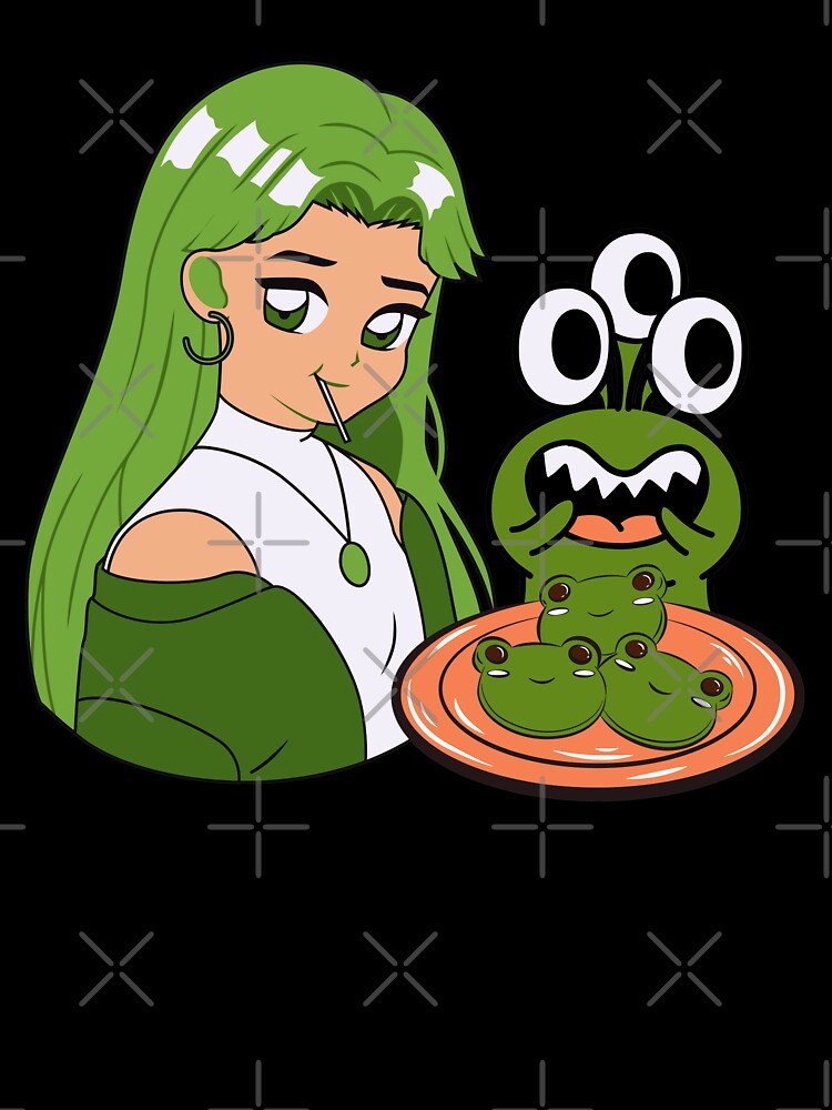Alien Girl and Kawaii Frog Sweets by Kanniax