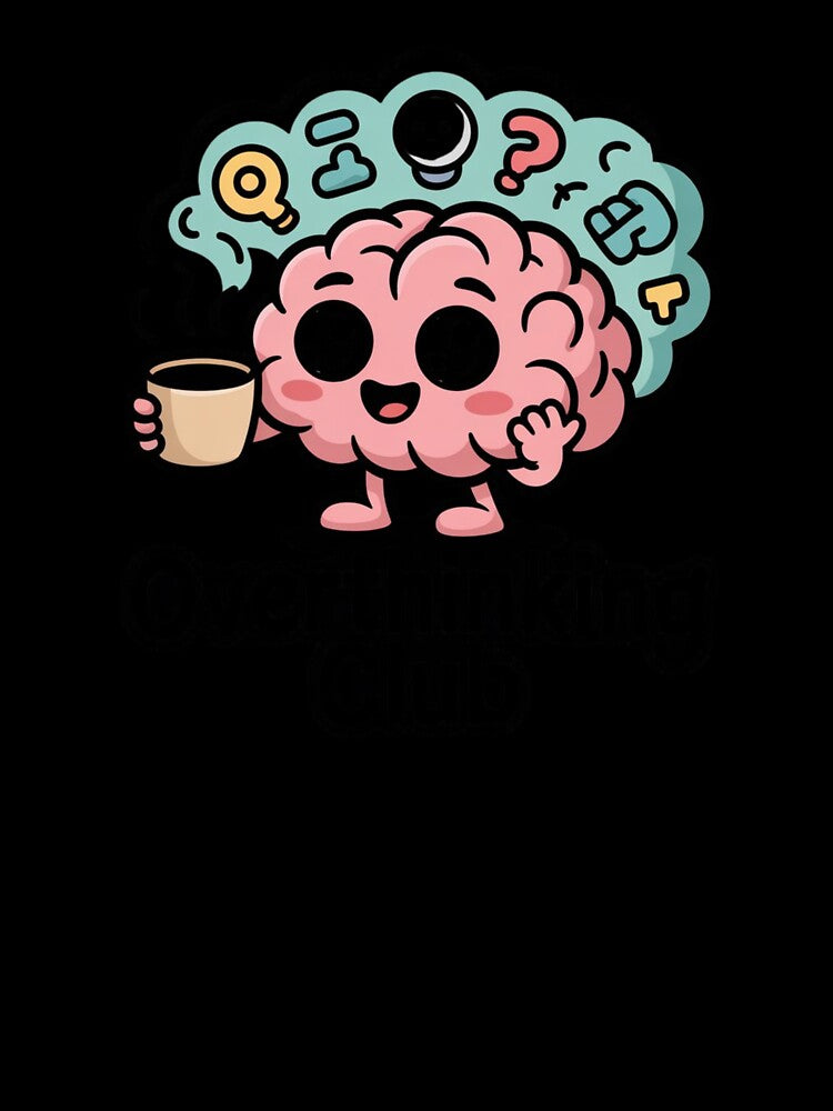 Overthinking Club — Cute Brain Mascot Design by Timeless Design