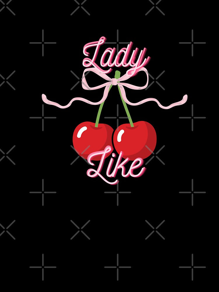 lady like cherries pink bow coquette cozy girly by pasteldreams26