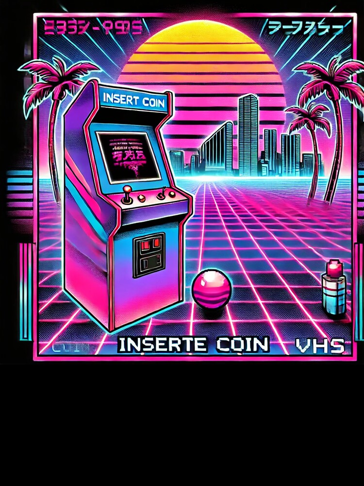 "Retro Arcade Dream - 90s Vaporwave Aesthetic" by Younes.Art