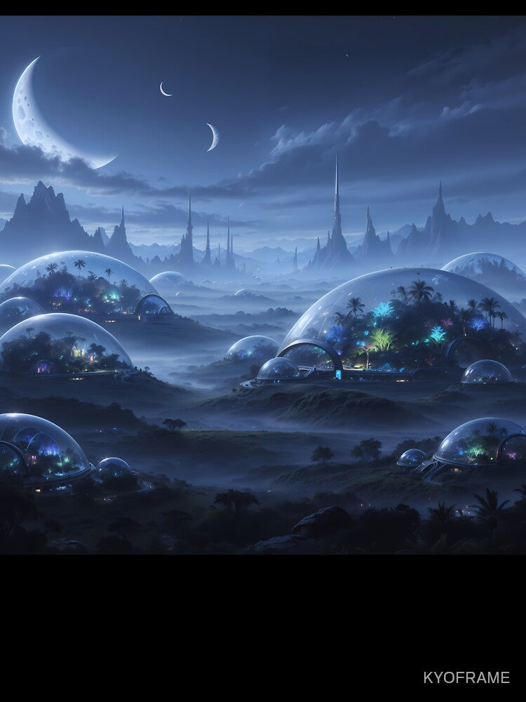 Lunar Biosphere: Eternal Night in the Glass Gardens by KYOFRAME