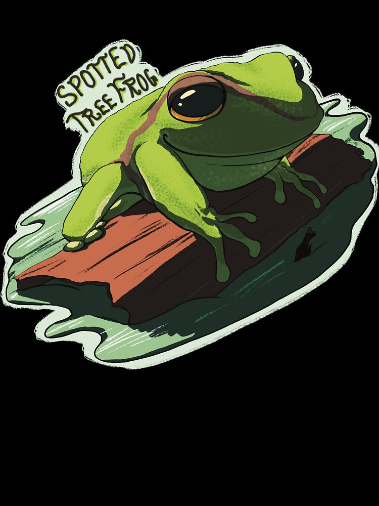 Spotted Tree Frog (Endangered Species) by Dragon Blossom Art
