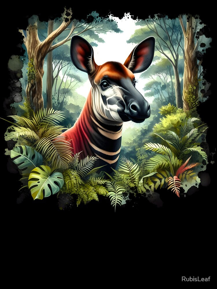 Okapi animal  art by RubisLeaf