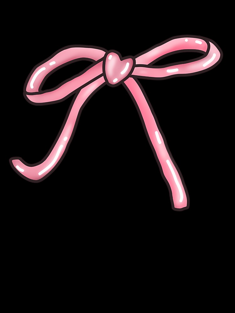 Coquette Aesthetic Pink Bow by RiebbonzzArt