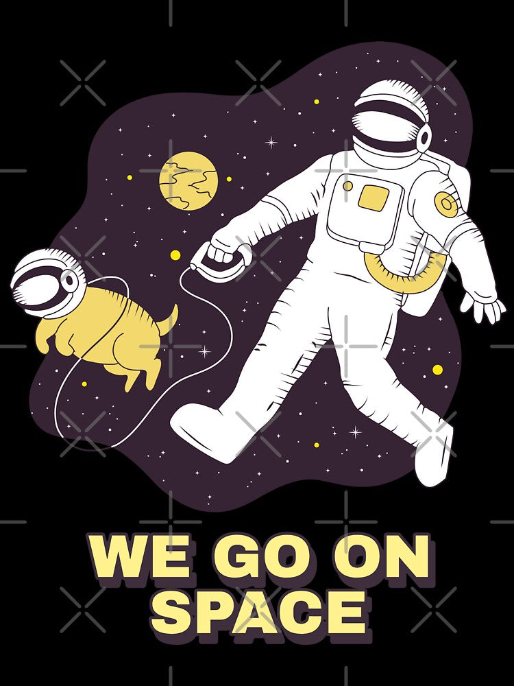 Astronaut Space Dog Walking by Blok45