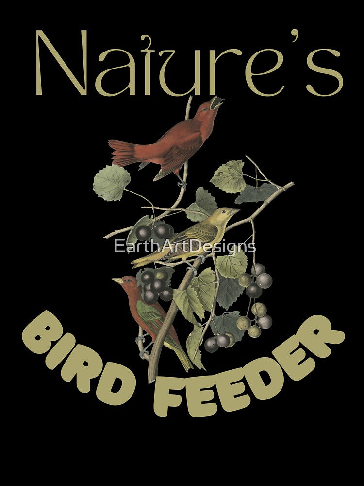Nature's Bird Feeder Muted Color Native Berries Design by EarthArtDesigns