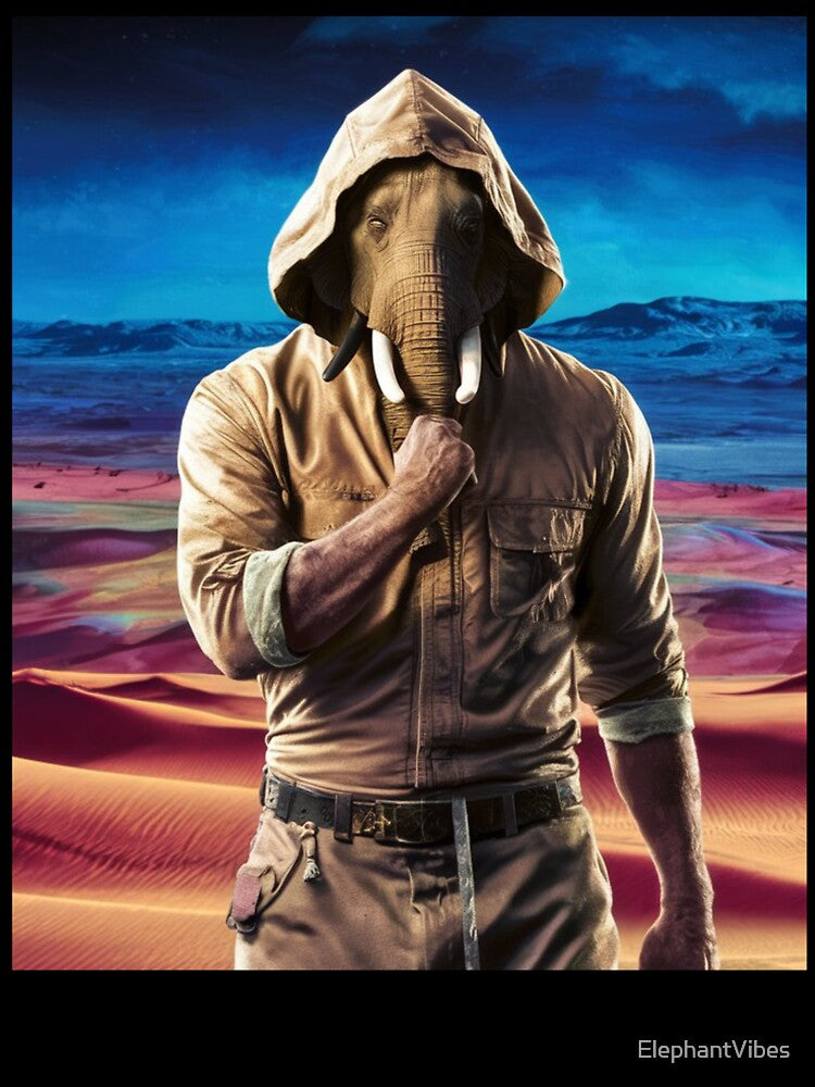 Elephant Portrait. dessert elephant, elephant person by ElephantVibes