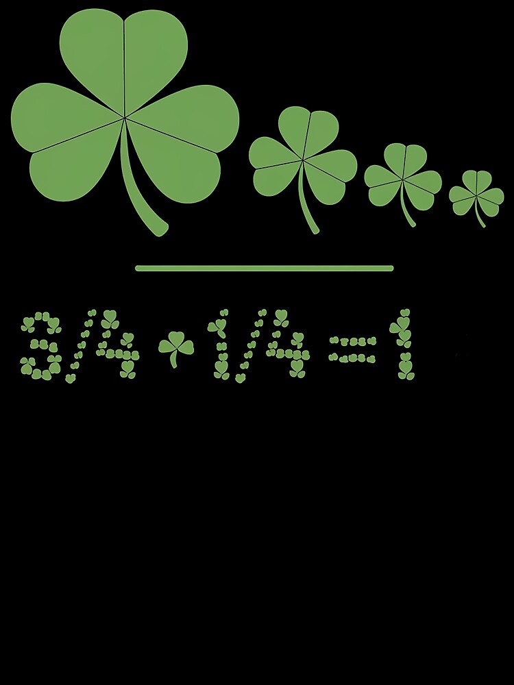 Funny Shamrock Fraction St Patrick's Day Math Learning by Meme-shirt